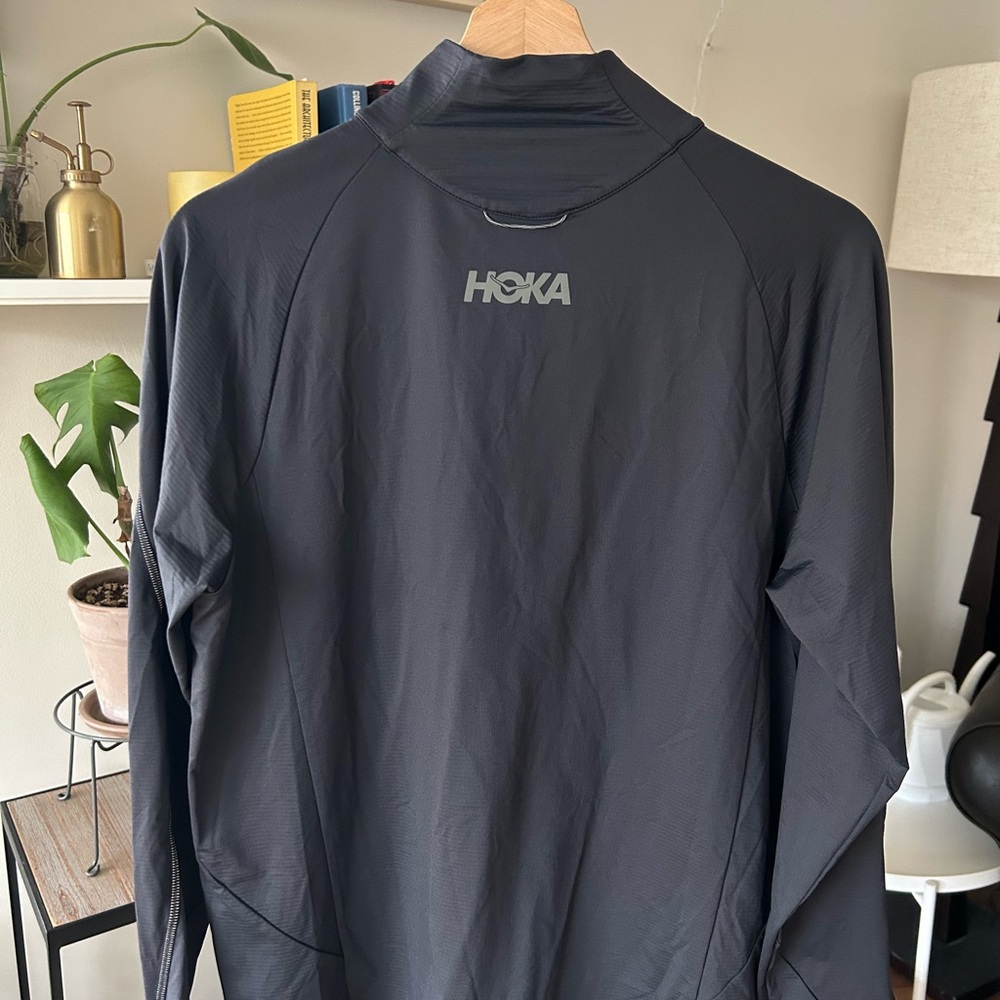 HOKA Mens Glide Tech Quarter Zip Performance Reflective Long Sleeve - Picture 5 of 12